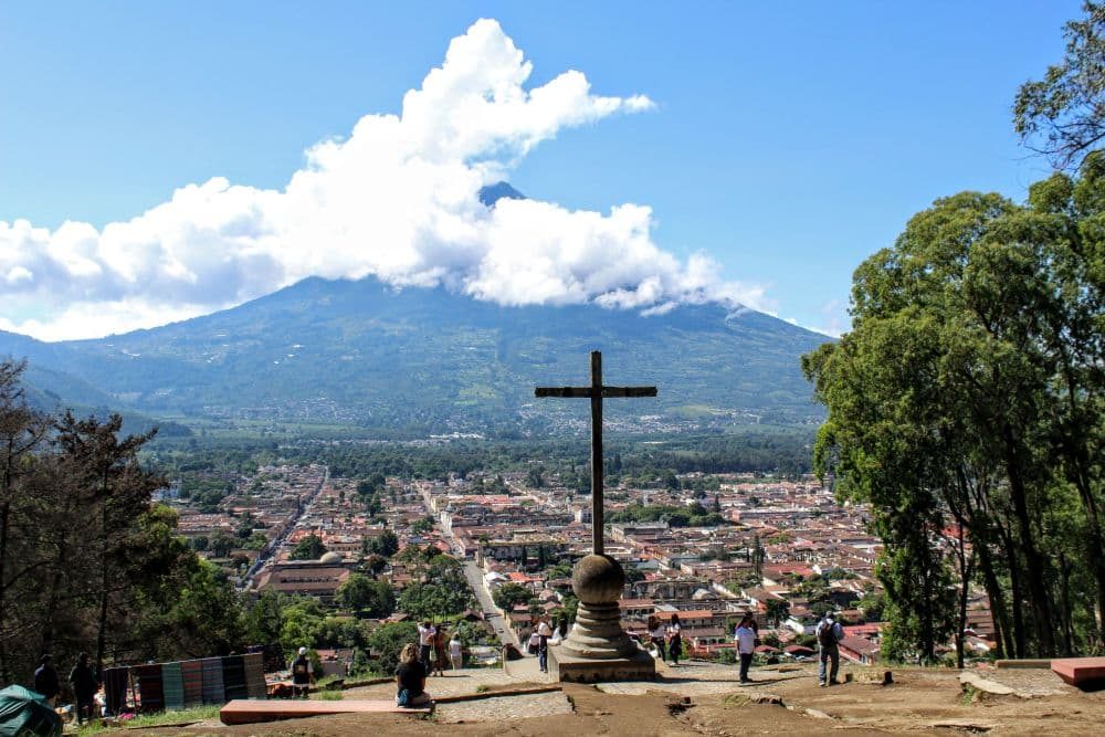 Vista de Antigua Guatemala desde el Cerro de la Cruz