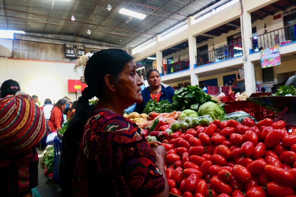 Artesanias en el mercado de Chichicastenango