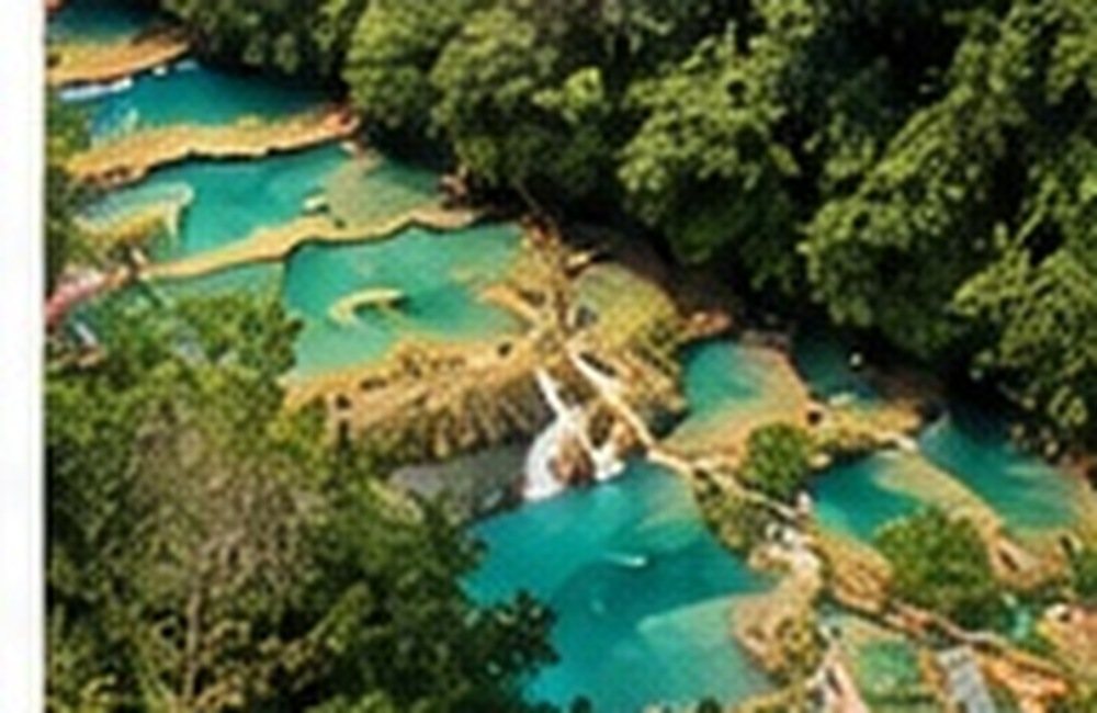Pozas turquesa de Semuc Champey entre la selva